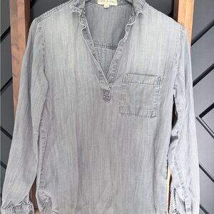 cloth & stone Gray Washed Tunic Top